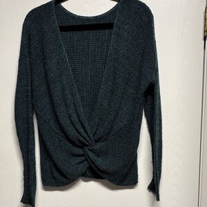 a.n.a Dark Teal V-Neck Sweater